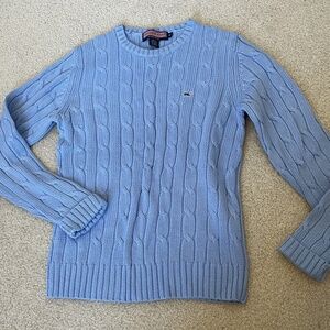 NEW W/O TAGS Vineyard Vines Women's Medium Periwinkle Blue Cable Knit Sweater